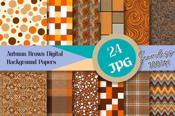Autumn Brown Digital Background Papers