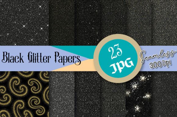 Black Glitter Seamless Papers
