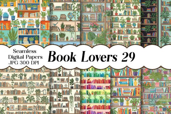 Book Lovers Digital Paper