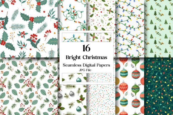 Bright Christmas Seamless Papers