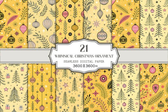 Bringing Festive Charm to Life with Whimsical Christmas Ornament Seamless Patterns