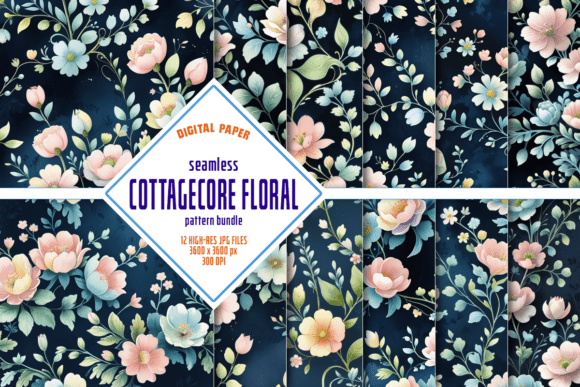 Dainty Cottagecore Floral Pattern Pack: A Versatile Tool for Creative Expression