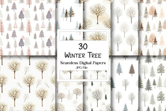 Embracing the Quiet: The Rise of Seamless Winter Tree Digital Papers in Modern Design