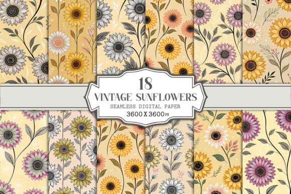 Evaluating the Vintage Sunflowers Seamless Pattern Bundle for Creative Projects