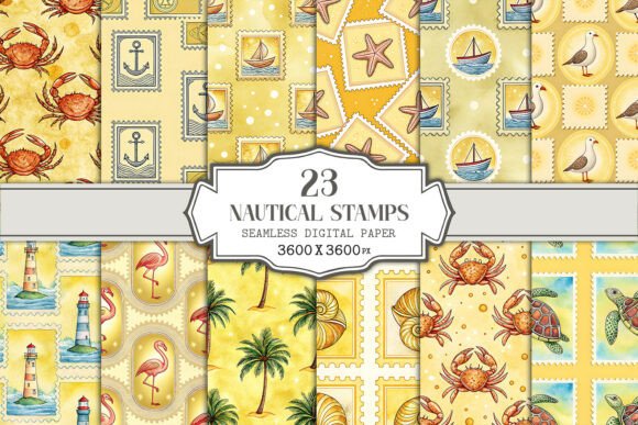 Integrating the Nautical Stamps Seamless Pattern Bundle into Professional Creative Workflows