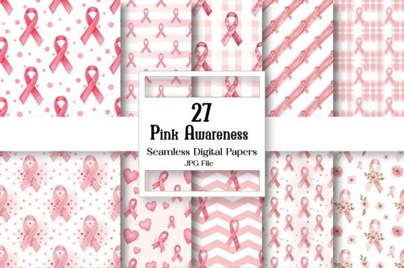 Pink Awareness Digital Paper Bundle