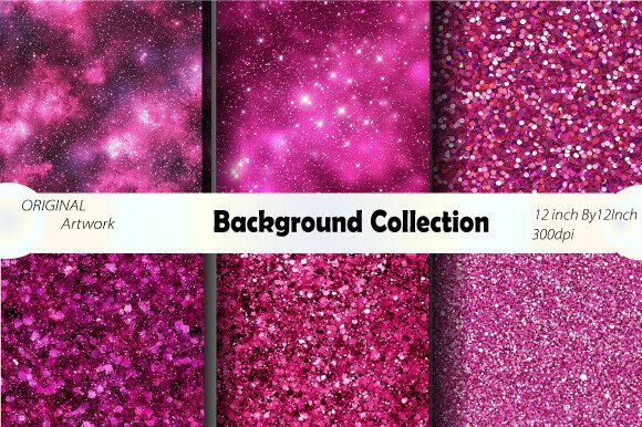 Pink Pack Glitter Background Bundle