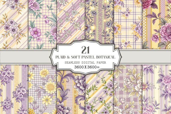 Plaid Soft Pastel Botanical Seamless: A Versatile Design for Creative Projects