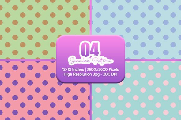 Playful Pastel Polka Dot Seamless Patterns