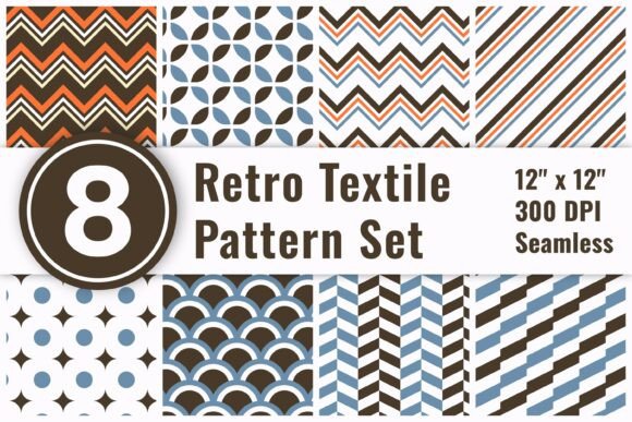 Retro Pattern Set: A Vintage Touch for Creative Projects