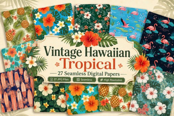 Reviving the Essence of Aloha: The Vintage Hawaiian Tropical Paper Pack