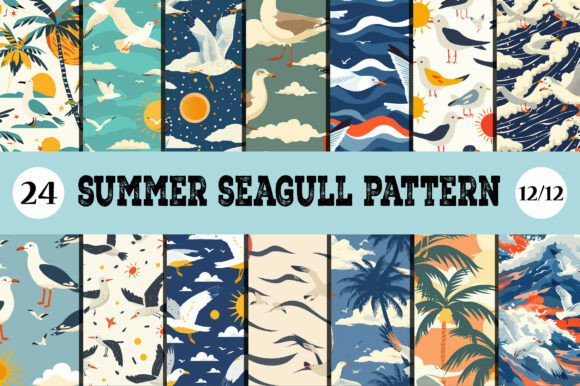 Summer Seagull Pattern: Coastal Designs for Modern Creators