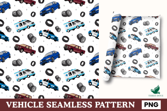 Vehicle Seamless Pattern - 01